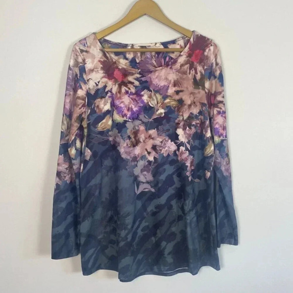 Soft Surroundings Floral Tunic Top - Picture 1 of 10